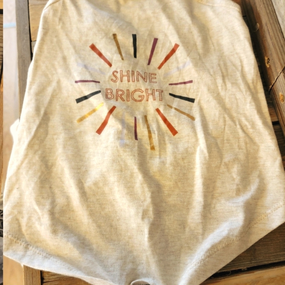 Shine Bright Dog Shirt Size Medium Top Paw Dog Tee